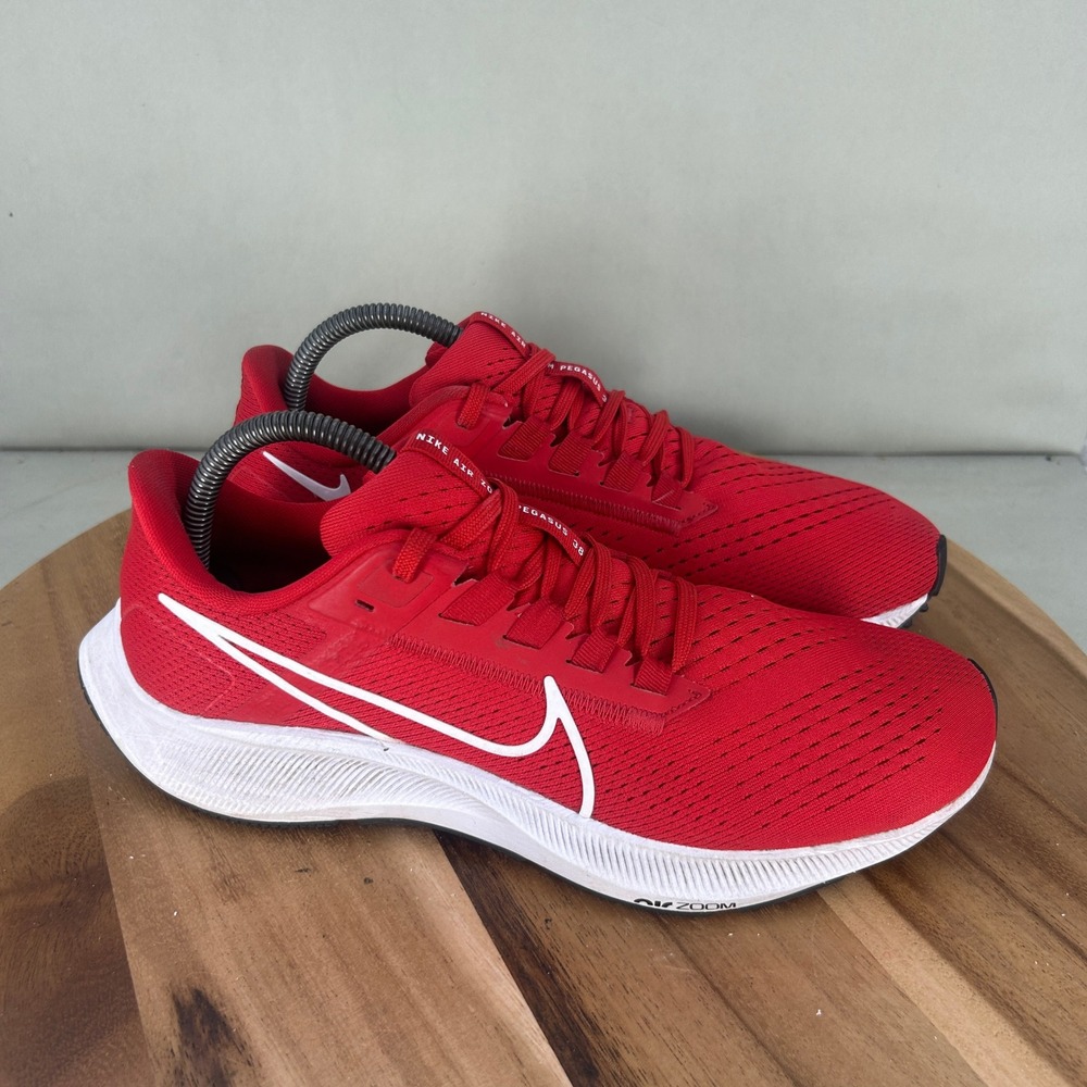 Nike Air Zoom Pegasus 38 Mens Running Shoes Red White CZ1893-600 Size 8